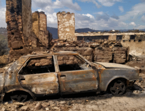 Bilecikteki Yangında 47 Yapı Yıkıldı  66 Ağır Hasarlı