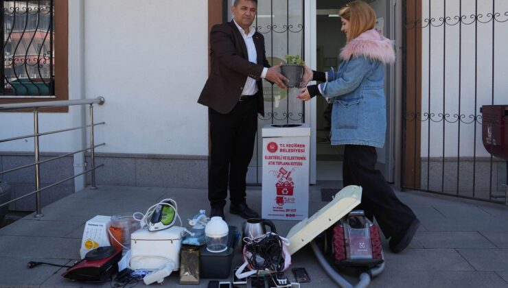 Keçiören’de Elektronik Atıklar Çiçeğe Dönüşüyor